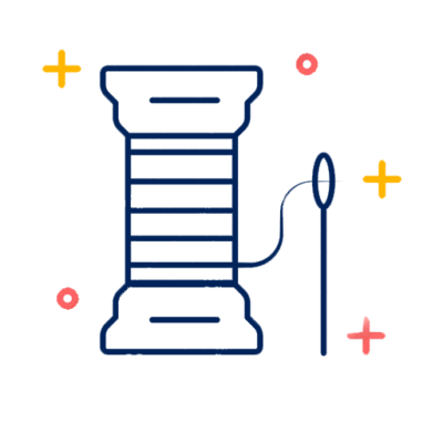 Double-stitched hems icon