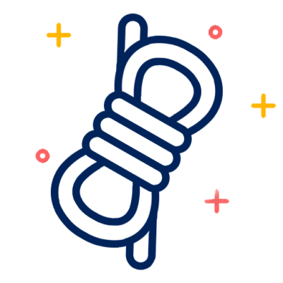 Edge-reinforced with rope icon