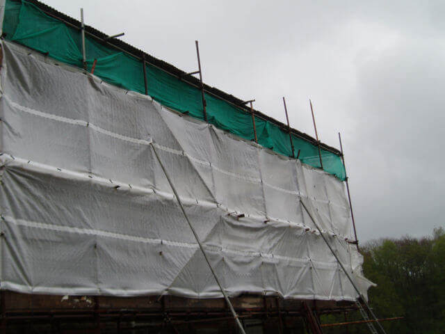 HDPE tarpaulins - construction sites